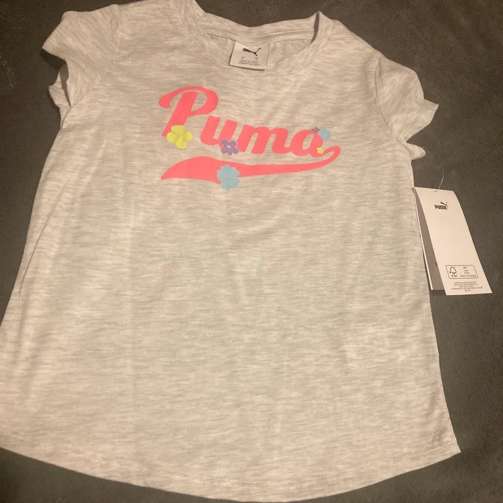 Puma Girls 3-Piece Active Set - Gray, Aqua & Pink - Picture 3 of 8
